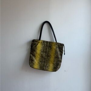 Yellow Patterned Tote Bag